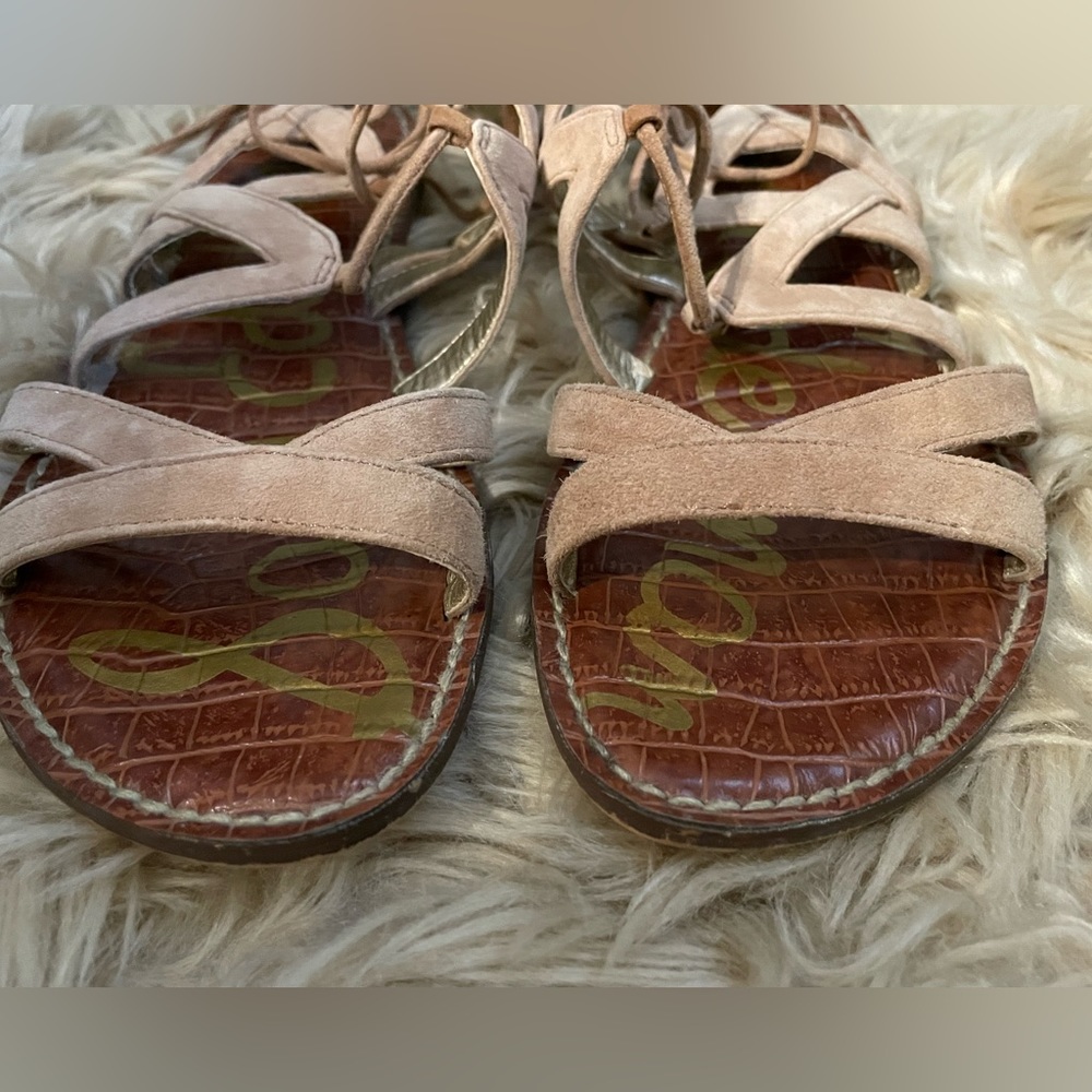 Sam Edelman Tan Leather Lace-up Gemma Sandals - Picture 4 of 9